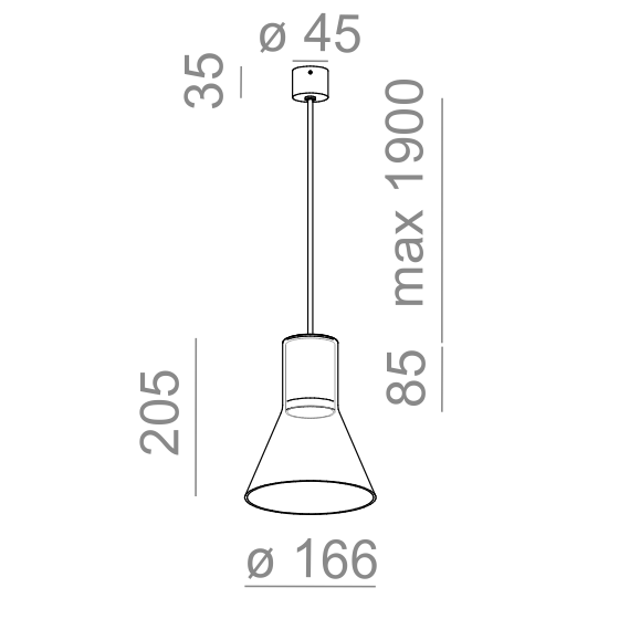 AQform Modern Glass Lampa Wisząca 	50530-0000-U8-PH-13