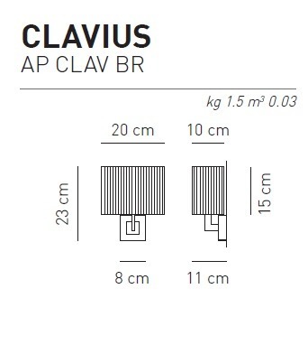 AXO Light Clavius AP BR Kinkiet biały