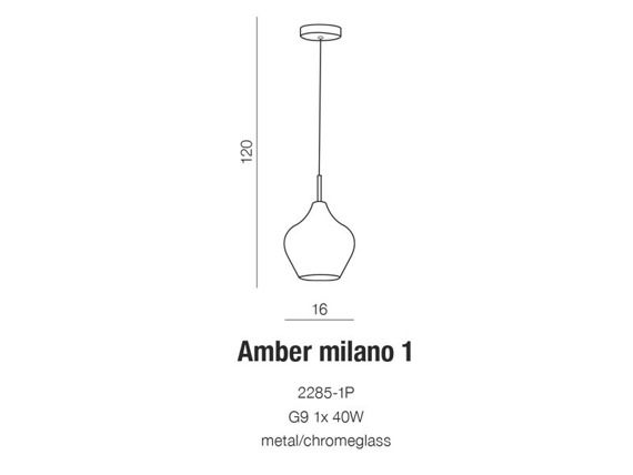 Azzardo Amber Milano 1 AZ2148 Żyrandol