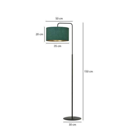 HILDE LP1 BL GREEN podłodowa lampa czarny (1051/LP1) - Emibig