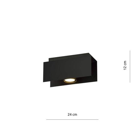 KENNO 1 BLACK plafon czarny (1141/1) - Emibig