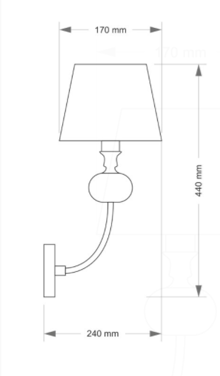 Lampa Ścienna Kutek Mood Narni NAR-K-1(BC)
