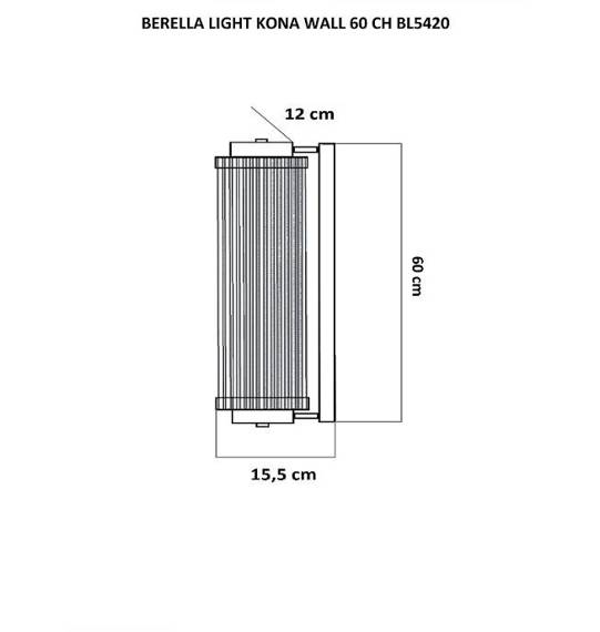 Lampa ścienna Berella Light Kona Wall 60 CH BL5420