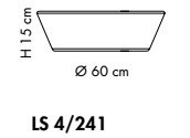 Sillux PARIGI LS 4/241 Lampa Sufitowa czarna 60 cm