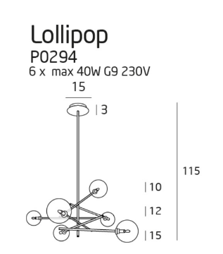 Żyrandol MaxLight Lollipop P0294 